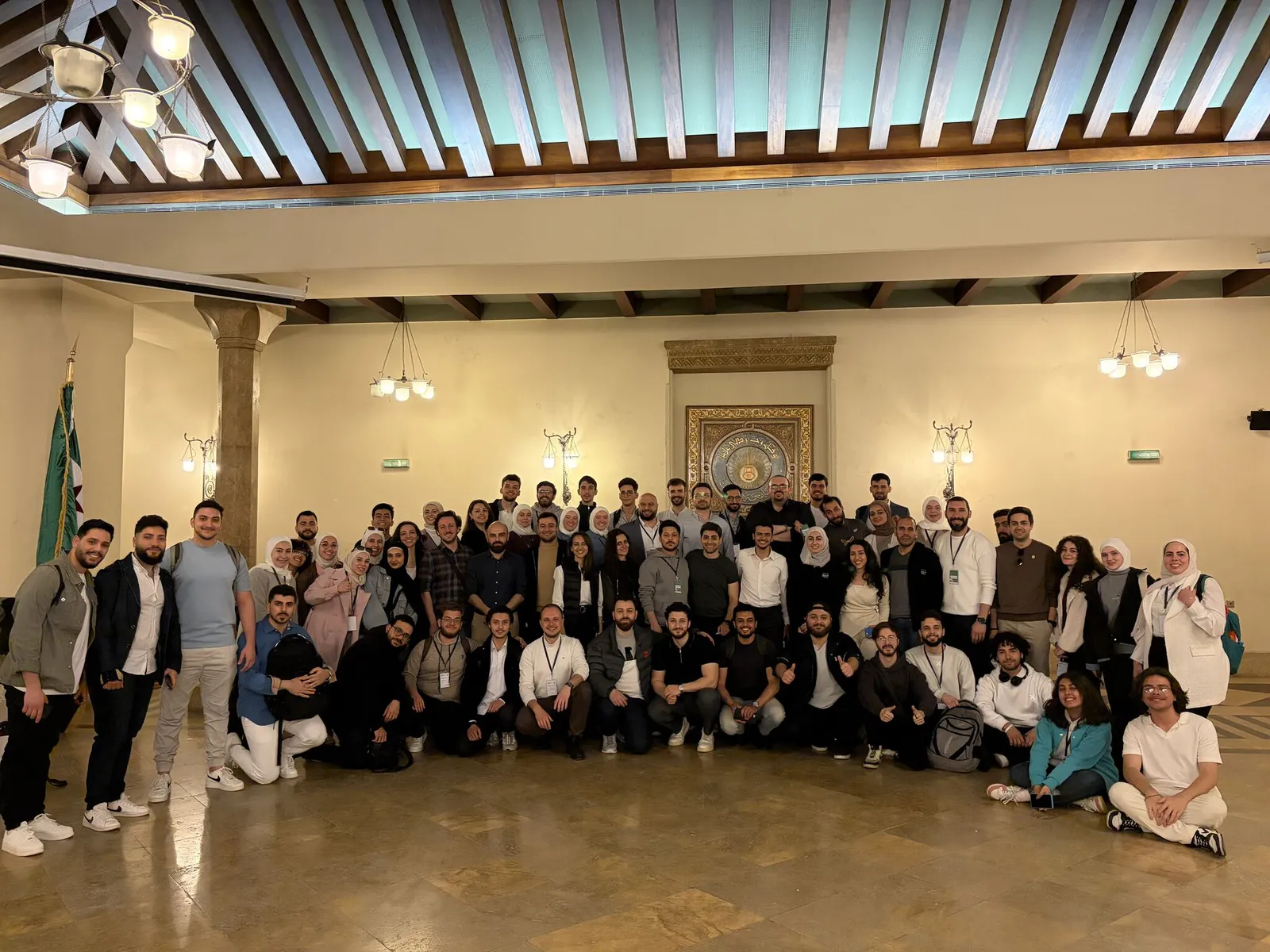 The full Startup Weekend Damascus cohort gathered for a group photograph